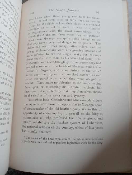 A VERY SCARCE FIRST EDITION 1864      ` CHRONICLES OF UGANDA `  GOLD GILTTED ON FRONT