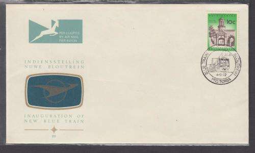 RSA-SCARCE BLUE TRAIN COVER UN-ADDRESSED VERY FINE
