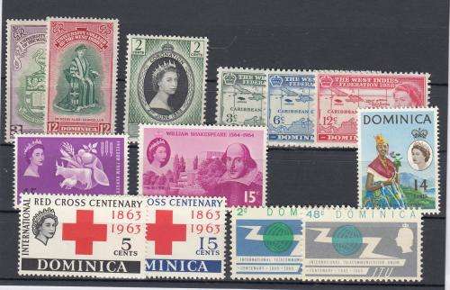 DOMINICA-VERY FINE MINT LOT-HINGE REM.