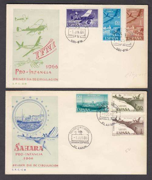 TWO LOVELY SPANISH AFRICA COVERS !! SCARCE ITEMS