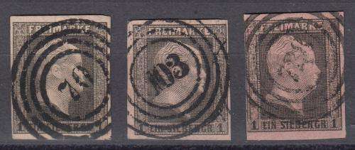PRUSSIA-1850 SOME EXTREMELY FINE ISSUES ON AUCTION  STEEL ENGRAVED BEAUTIES   ROSE ON BLACK SHADES