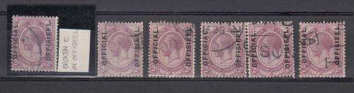 UNION-1d FIRST OFFICIALS WITH VARIETY OVERPRINTS FINE USED