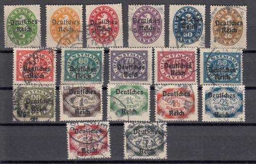 GERMANY-1920  SCARCE COMPLETE OFFICIAL SET-SUPERB USED R2400.00