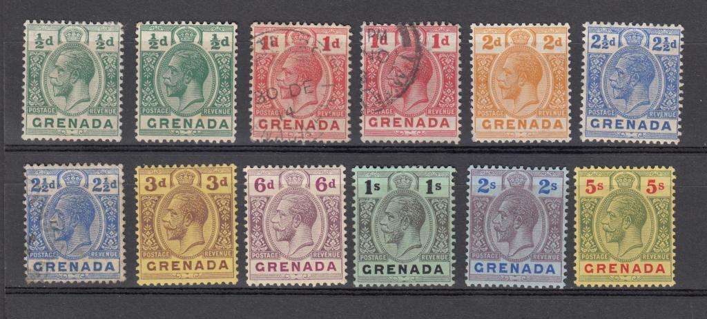 GRENADA- KGV LOVELY LOT BETWEEN SG 89-95 MINT AND USED 2 SHILLING LOOKS UMM