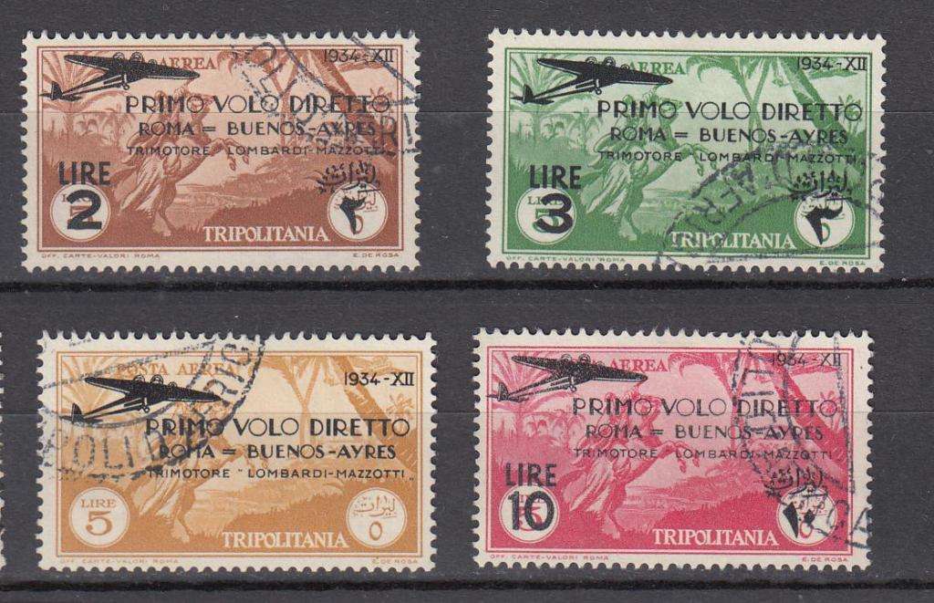 TRIPOLITANIA-ITL.  RARE STAMPS 1934 AIRS SUPERB USED    R7920.00