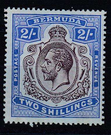 BERMUDA-KGV SG51b   FRESH MINT LIGHT H.R. LIGHT TONE MARK   R650.00