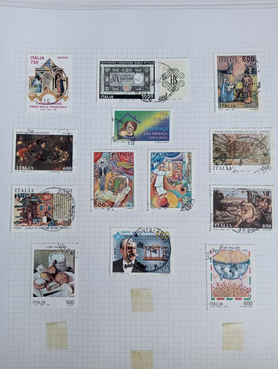 PART 1  ITALY-STUNNING COLLECTION ON 13 STANLEY GIBBONS PAGES-MOSTLY COMPLETE M/U $$$$