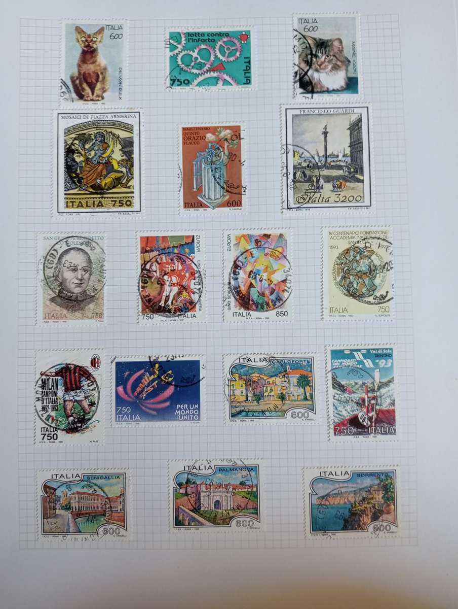PART 1  ITALY-STUNNING COLLECTION ON 13 STANLEY GIBBONS PAGES-MOSTLY COMPLETE M/U $$$$