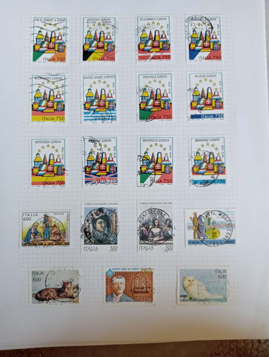 PART 1  ITALY-STUNNING COLLECTION ON 13 STANLEY GIBBONS PAGES-MOSTLY COMPLETE M/U $$$$