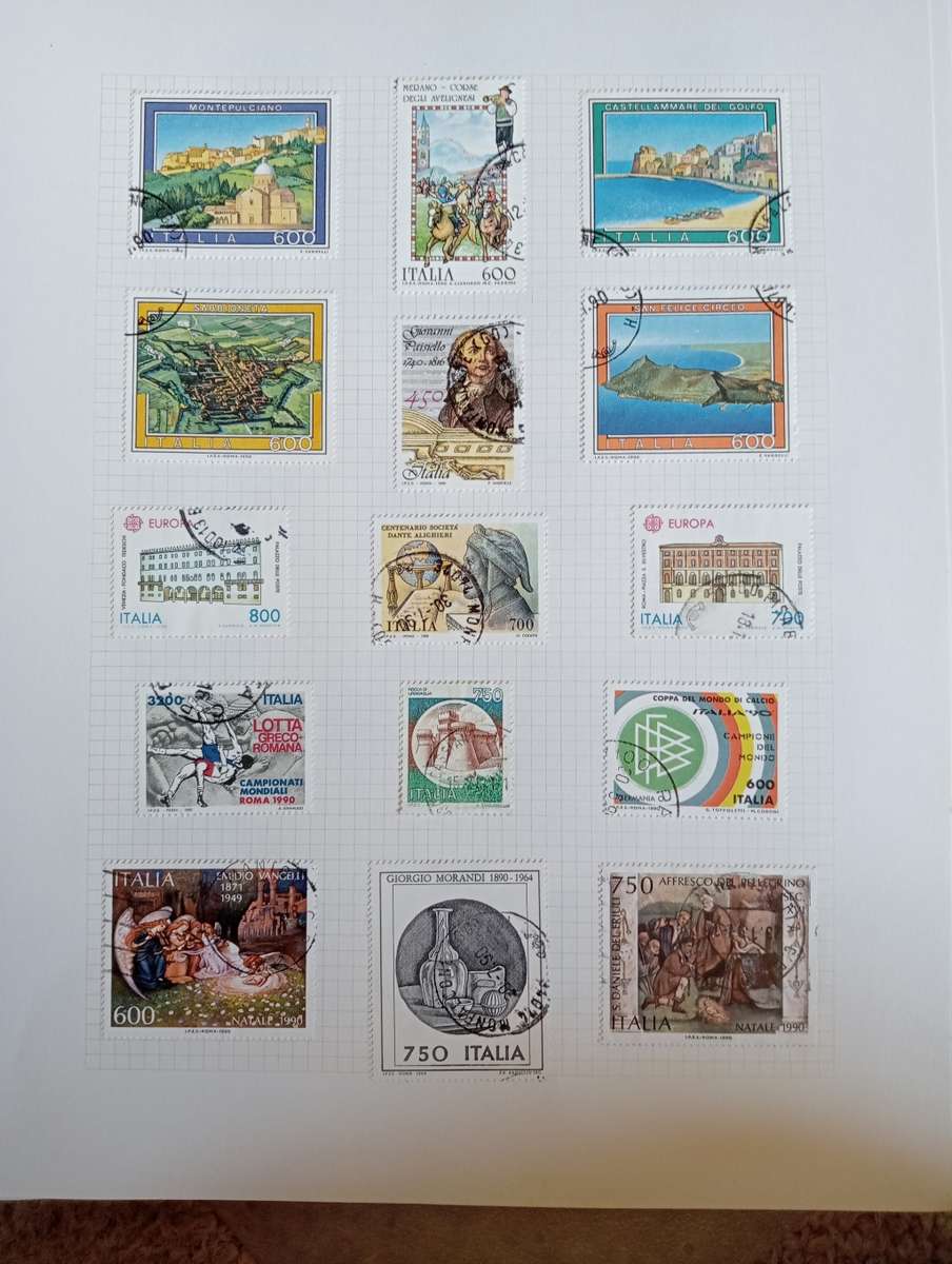 PART 1  ITALY-STUNNING COLLECTION ON 13 STANLEY GIBBONS PAGES-MOSTLY COMPLETE M/U $$$$