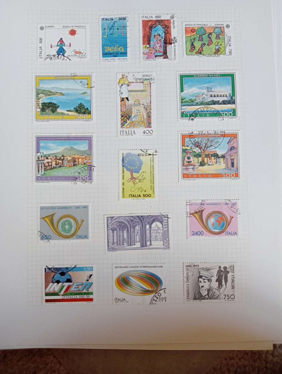 PART 1  ITALY-STUNNING COLLECTION ON 13 STANLEY GIBBONS PAGES-MOSTLY COMPLETE M/U $$$$