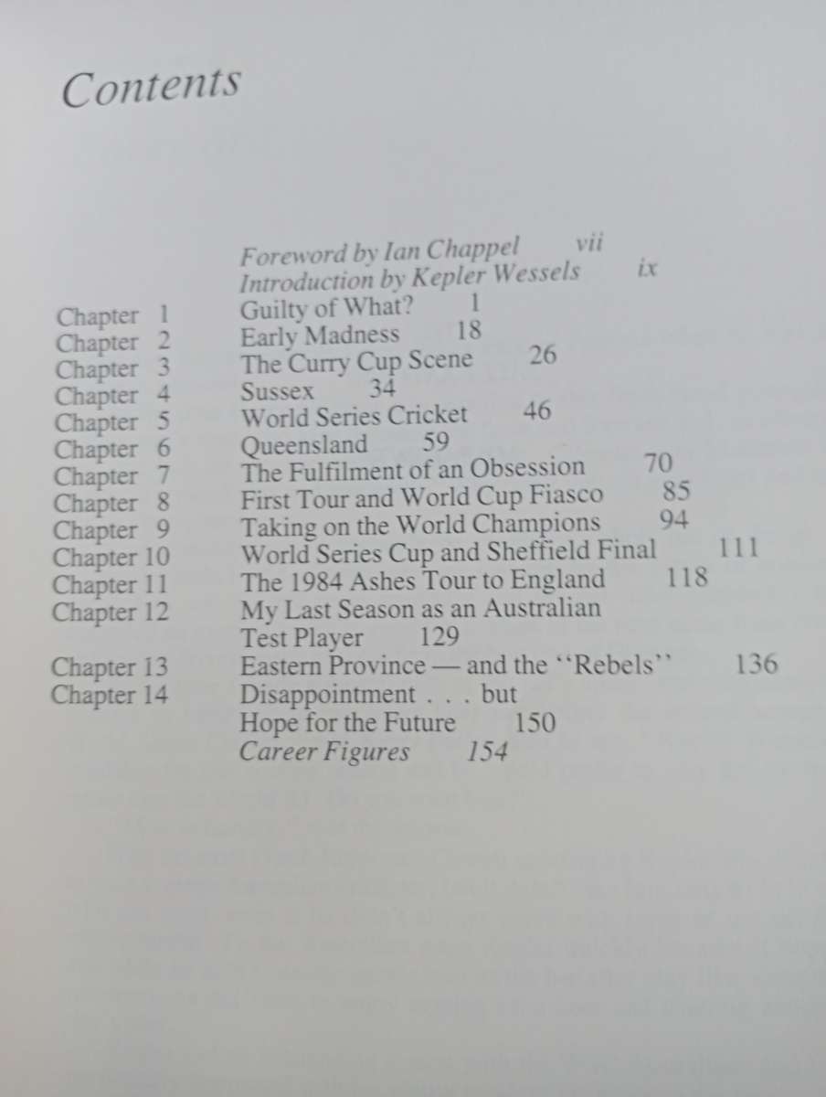 A SCARCE CRICKET BOOK ` CRICKET MADNESS ` SIGNED BY KEPLER WESSELS LIGHT EVEN FOXING