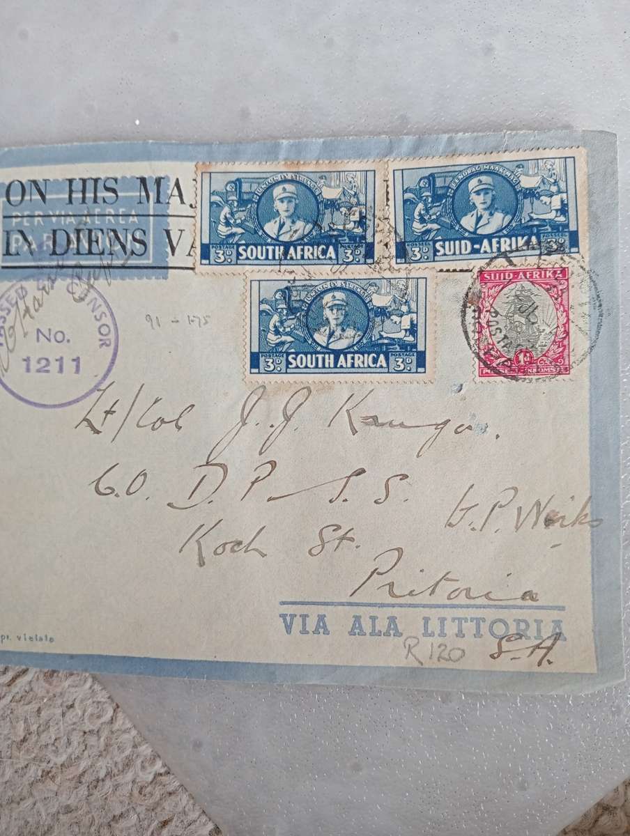 UNION WAR COVERS USED ABROAD MOST TO IMPORTANT LT.COL. KRUGER GOVERNMENT PRINTERS !!!