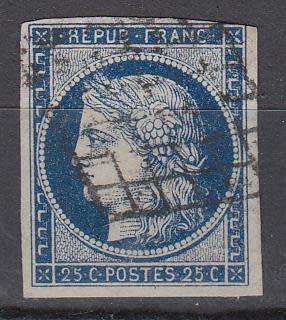 FRANCE-1849 RARE SG 18 SUPERB USED 1250 POUNDS