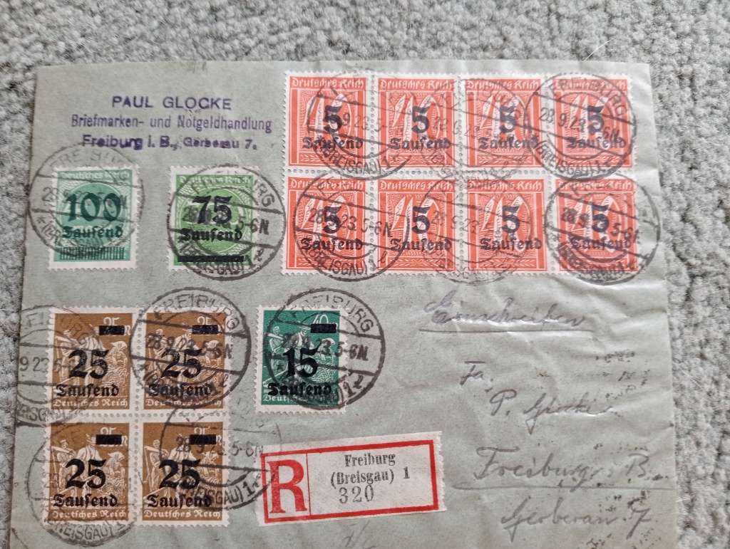 GERMANY-AN EXTREMELY SCARCE INFLATION COVER-SEE THE BACK BELOW