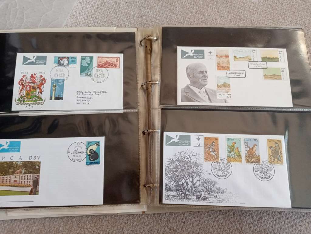 EARLY SWA AND GOOD BOTSWANA FDC MANY-SEE BELOW