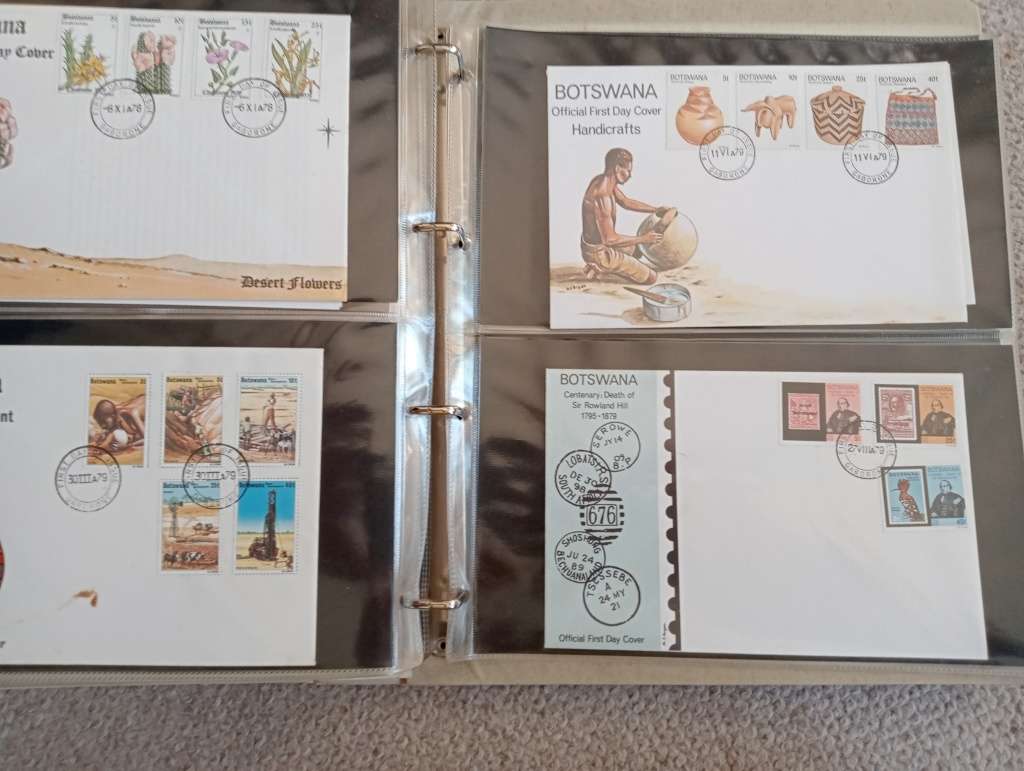 EARLY SWA AND GOOD BOTSWANA FDC MANY-SEE BELOW