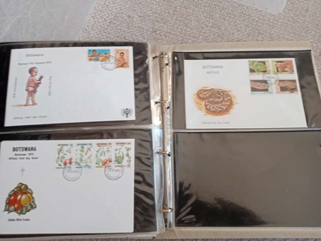 EARLY SWA AND GOOD BOTSWANA FDC MANY-SEE BELOW