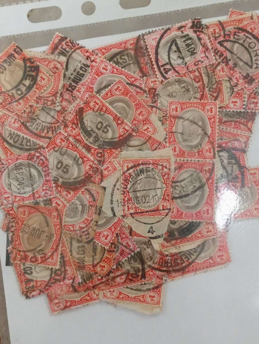 RE-LIST   TRANSVAAL-1000`S OF STAMPS TO 2/6d PAIR  BONANZA LOT FOR STUDY AND FINDS--SEE BELOW !!!