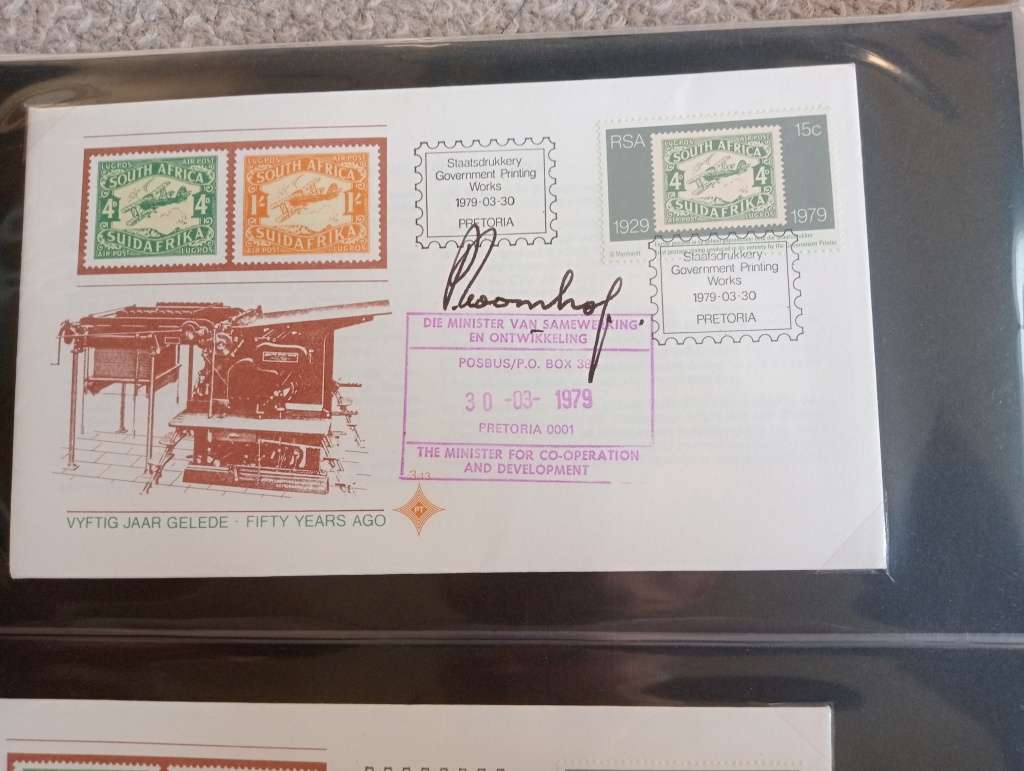 RSA-SOME SCARCE GENUINE SIGNED OFFICIAL COVERS BY DIFFERENT MINISTERS-SEE THEM ALL IN OTHER LOTS