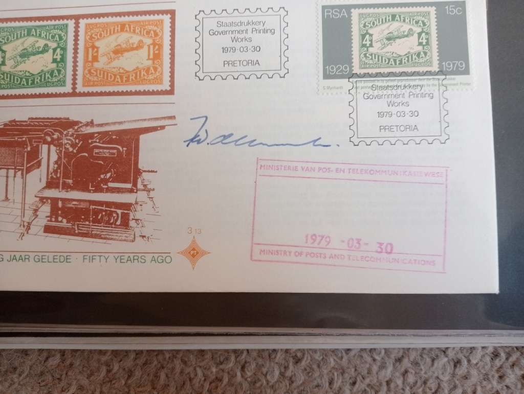 RSA-SOME SCARCE GENUINE SIGNED OFFICIAL COVERS BY DIFFERENT MINISTERS-SEE THEM ALL IN OTHER LOTS