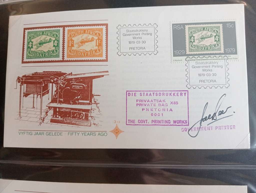 RSA-SOME SCARCE GENUINE SIGNED OFFICIAL COVERS BY DIFFERENT MINISTERS-SEE THEM ALL IN OTHER LOTS