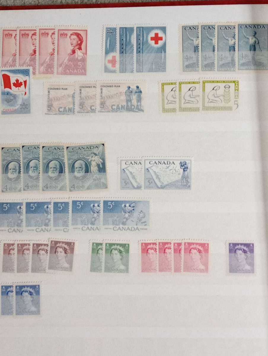 CANADA-LOVELY EARLY MINT !!! IN SUPERB CLEAN 16 PAGE STOCK BOOK-LOOK AT THIS LOT FOR GEMS !!!