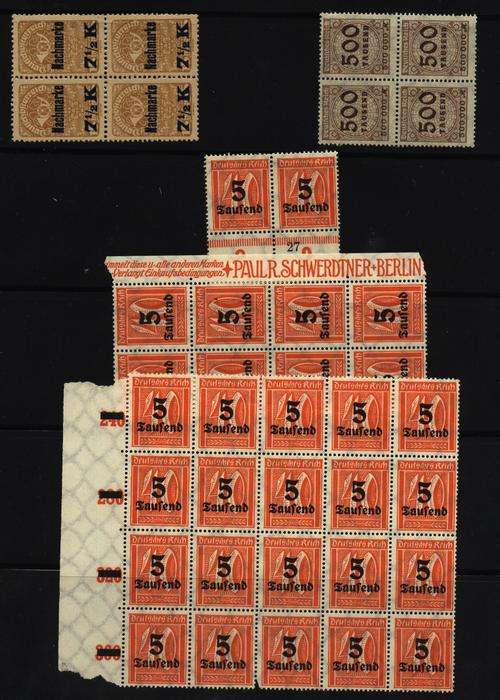 GERMAN INFLATION SELECTION UNMOUNTED MULTIPLES SCARCE