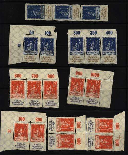 GERMAN INFLATION UNMOUNTED MULTIPLES SCARCE