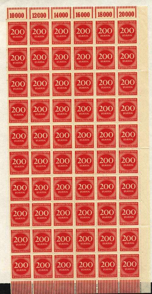 GERMAN INFLATION UNMOUNTED MULTIPLES SCARCE