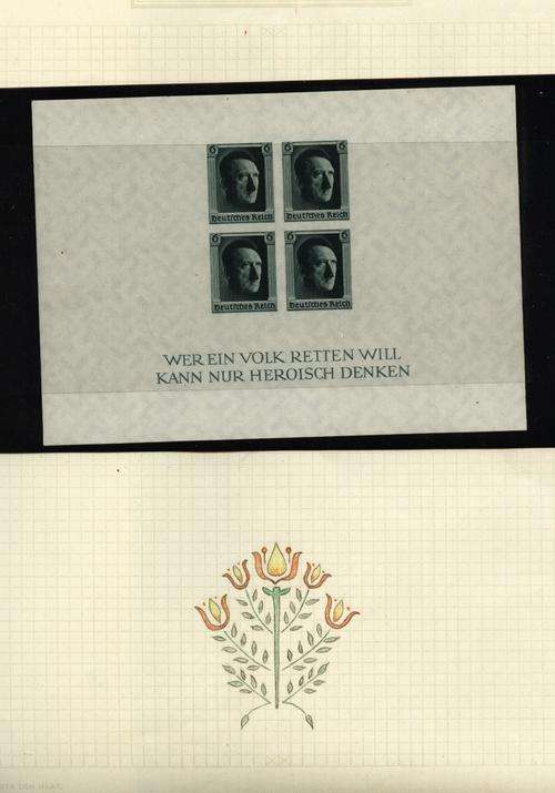 SUPERB GERMANY RARE MINI-SHEET IMPERFORATED WITH ARTICLES MICH647