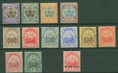 BERMUDA- FINE-VERY FINE MINT SELECTION INCLUDING 1910 1.4d-1 shilling