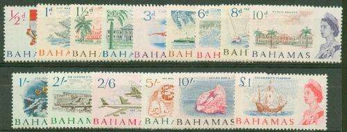 BAHAMAS- QEII 1965 SET UNMOUNTED MINT