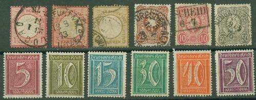 GERMANY- EARLY REICH 1g,5g,3k,10pf-50pf FINE USED / MINT-HIGH CAT. VALUE