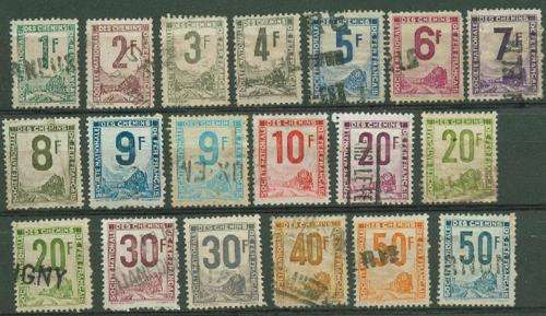 FRANCE- 1946 PARCEL POSTAGE STAMPS USED 1F-50F-SOME SCARCE