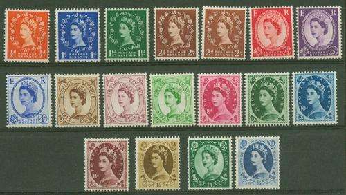 GB-QEII 1955-58 SET VERY FINE MINT SG 540-556 R1790.00