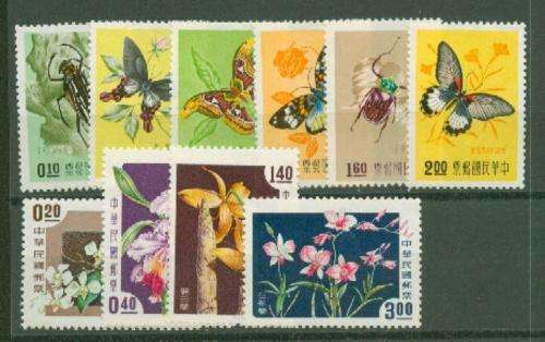 CHINA N. REPUBLIC-1958 TWO VERY FINE MINT SETS SG 274-283