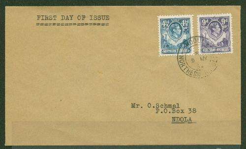 N.RHODESIA-SCARCE FDC KGVI 1952 ISSUE-SUPERB AND CLEAN