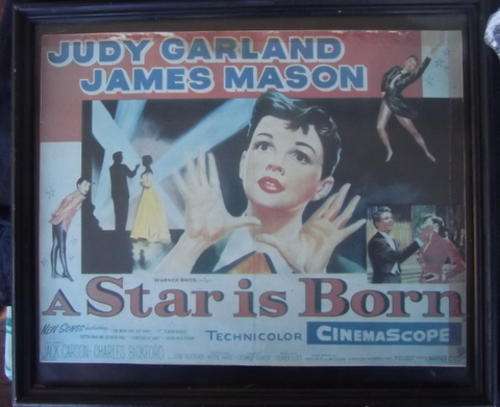 JUDY GARLAND IN A STAR IS BORN - SMALL MOVIE POSTER FRAMED BEHIND GLASS