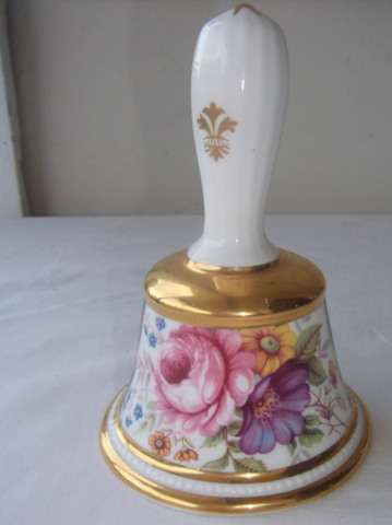 BEAUTIFUL FLORAL JOHNSONS PORCELAIN BELL