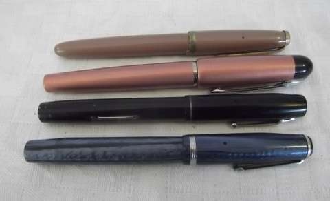 FOUR FOUNTAIN PENS IN A GOOD CONDITION