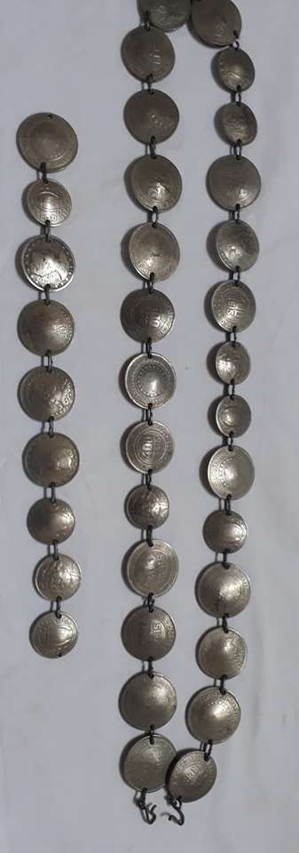 Vintage handmade gipsy belt made from Brazilian coins.