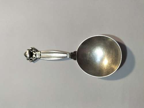 Georg Jensen Acorn design sugarspoon. Hallmarked sterling silver.