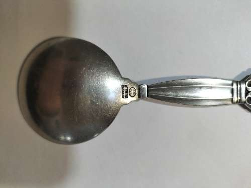Georg Jensen Acorn design sugarspoon. Hallmarked sterling silver.