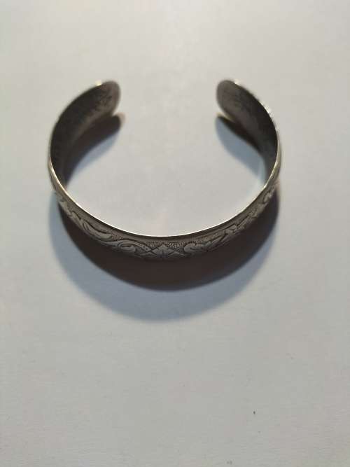 Stunning Mid Century Candida cuff bracelet in Sterling Silver