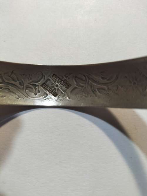 Stunning Mid Century Candida cuff bracelet in Sterling Silver