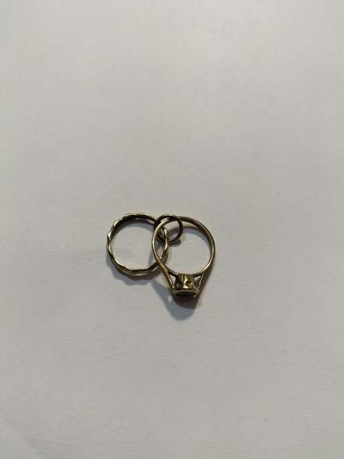 9ct gold Engagement ring set charm. Too sweet for words.
