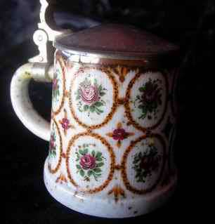 Stoneware and Pewter Mini Tankard