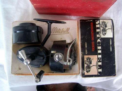 MITCHELL SPINNING REEL - FULL SET IN VERY GOOD CONDITION - EVEN A BRAND NEW SPARE/ VINTAGE