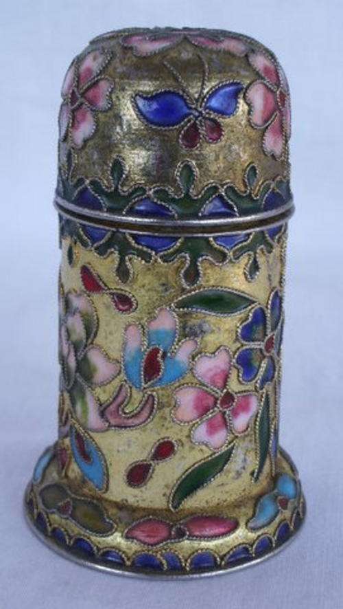 PRETTY CLOISONNE TOOTHPICK HOLDER